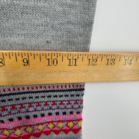 Gap Womens One Size Winter Scarf Heather Gray Multi Stripe Rectangular Acrylic - Picture 6 of 7